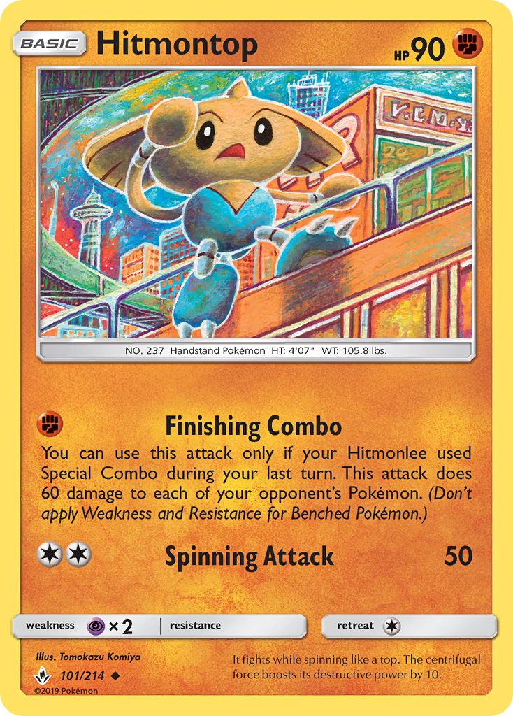 Hitmontop - 101/214 - Normal - NM - Uncommon - Unbroken Bonds