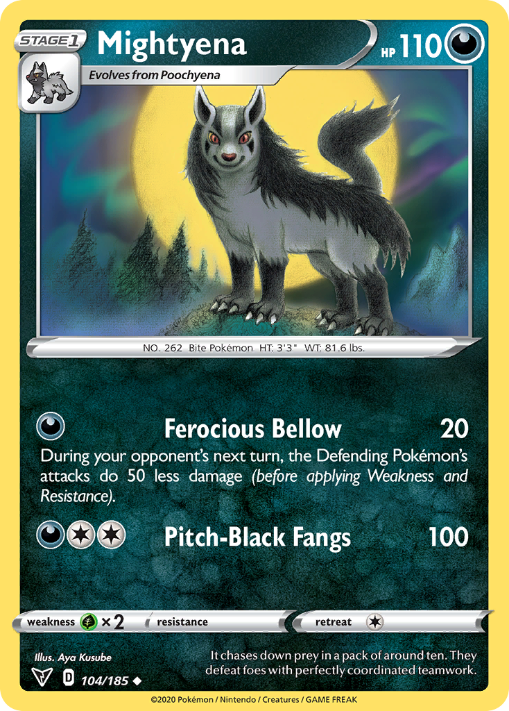 Mightyena - 104/185 - Normal - NM - Uncommon - Vivid Voltage