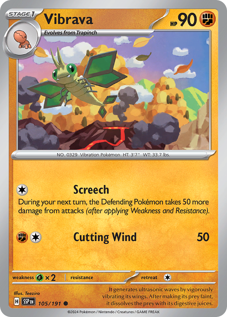 Vibrava - 105/191 - Normal - NM - Common - Surging Sparks