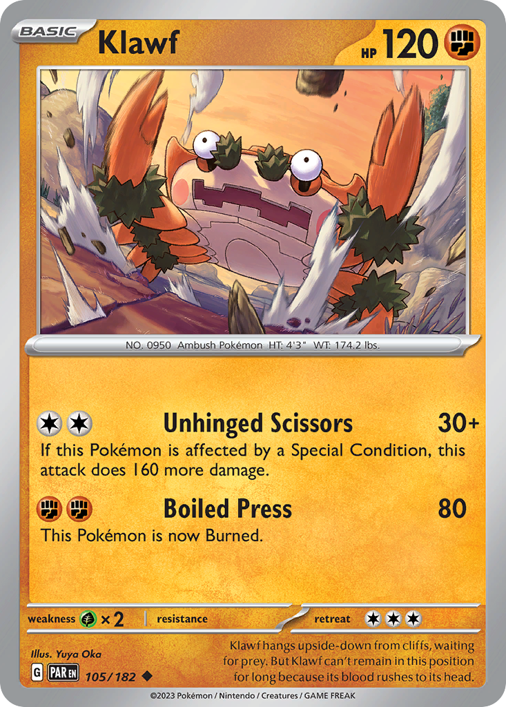 Klawf - 105/182 - Normal - NM - Uncommon - Paradox Rift