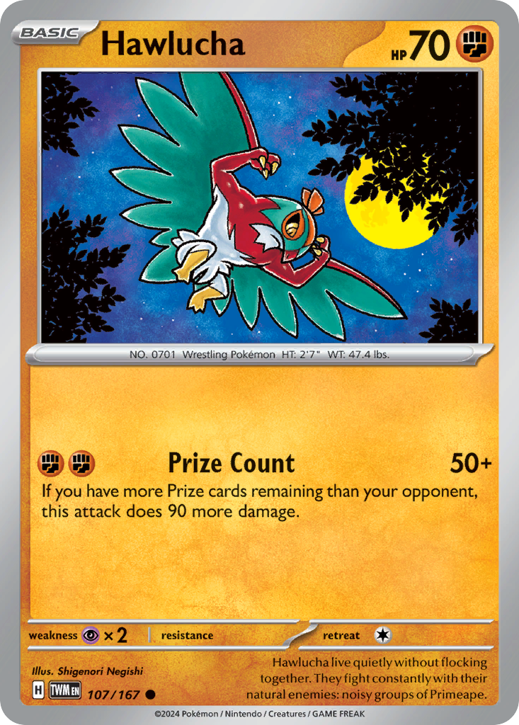 Hawlucha - 107/167 - Normal - NM - Common - Twilight Masquerade