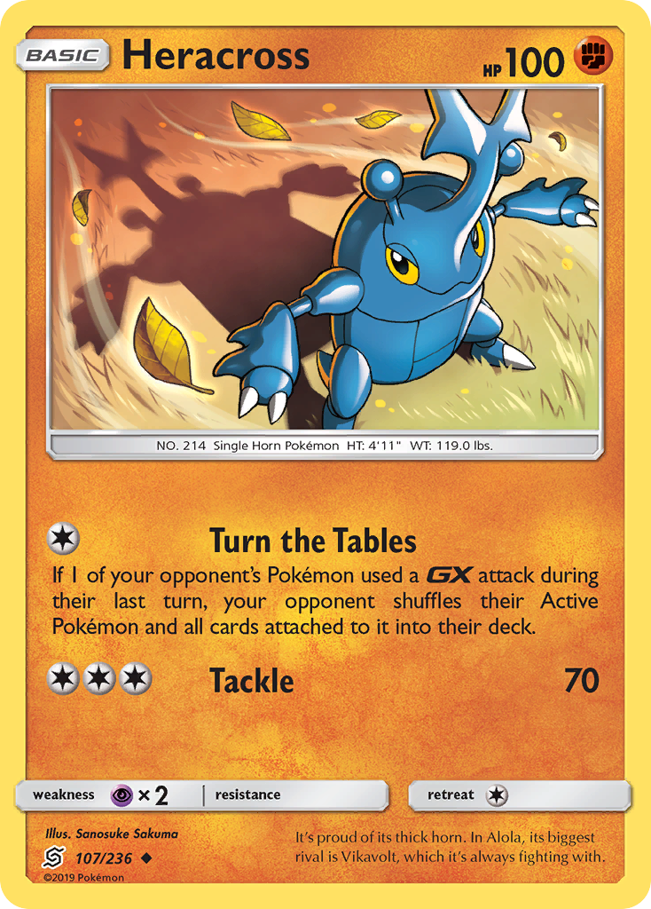 Heracross - 107/236 - Normal - NM - Uncommon - Unified Minds