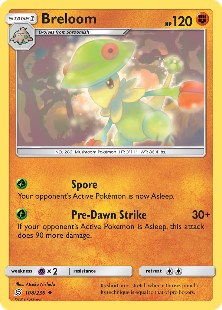 Breloom - 108/236 - Normal - NM - Uncommon - Unified Minds