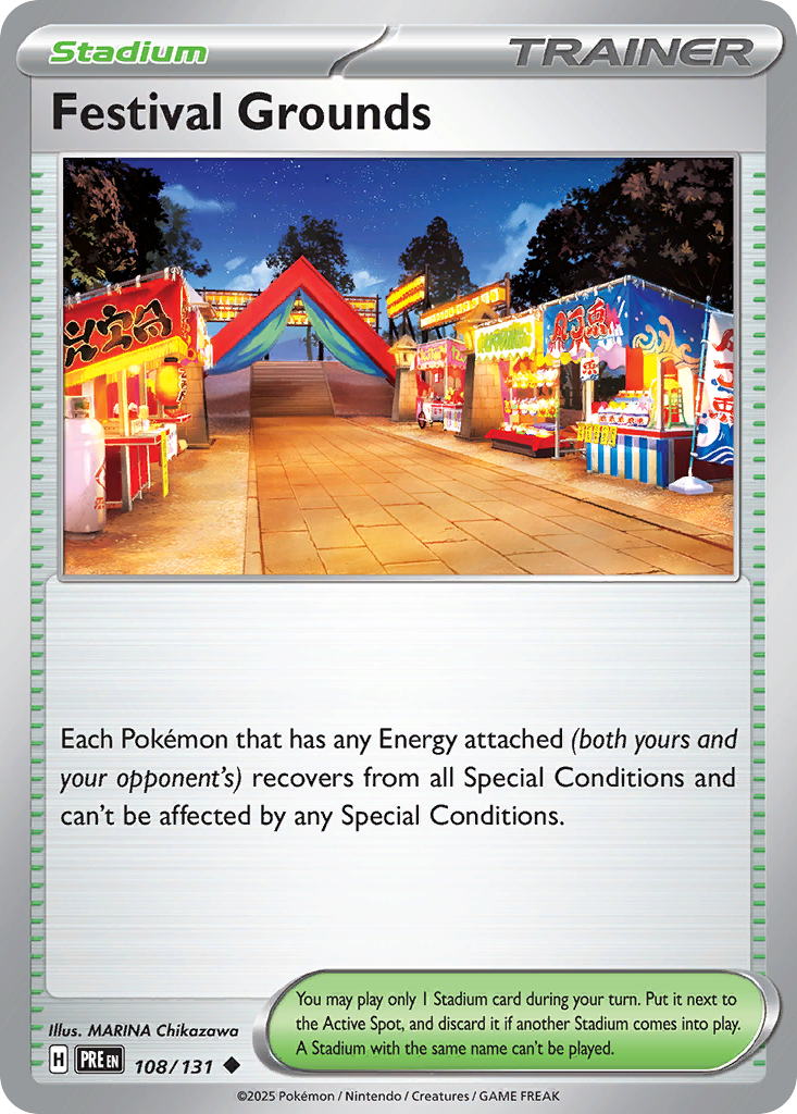 Festival Grounds - 108/131 - Normal - NM - Uncommon - Prismatic Evolutions