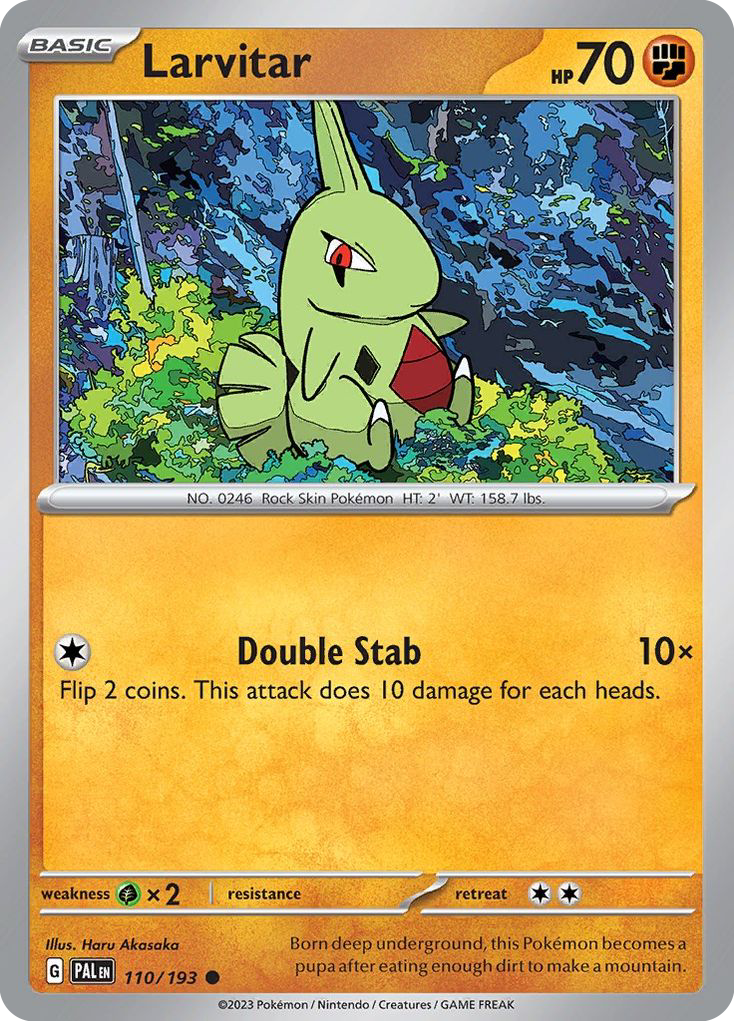 Larvitar - 110/193 - Normal - NM - Common - Paldea Evolved