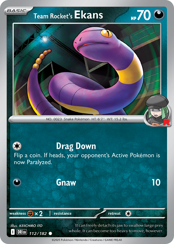 Team Rocket's Ekans - 112/182 - Normal - NM - Common - Destined Rivals