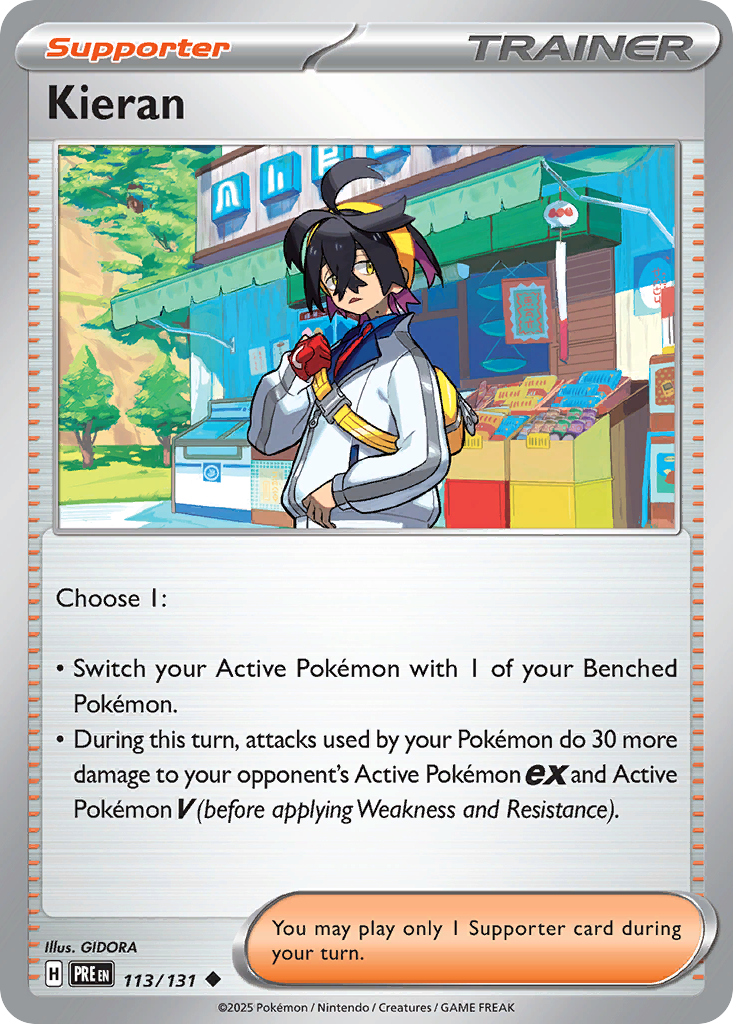Kieran - 113/131 - Reverse Holofoil - NM - Uncommon - Prismatic Evolutions