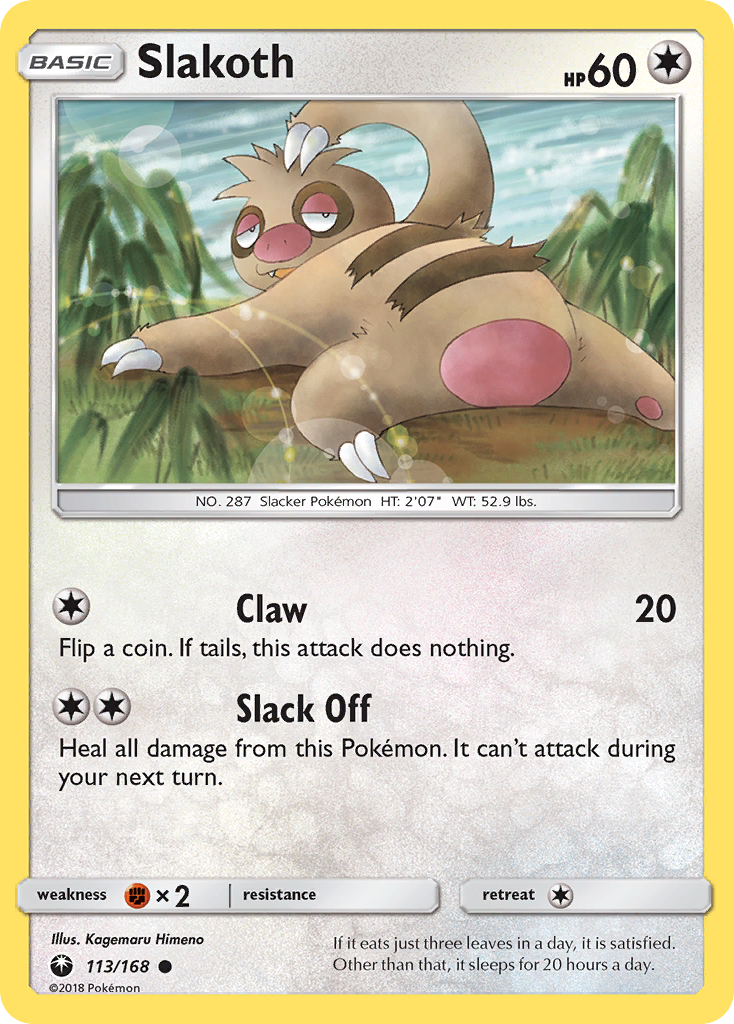 Slakoth - 113/168 - Normal - NM - Common - Celestial Storm