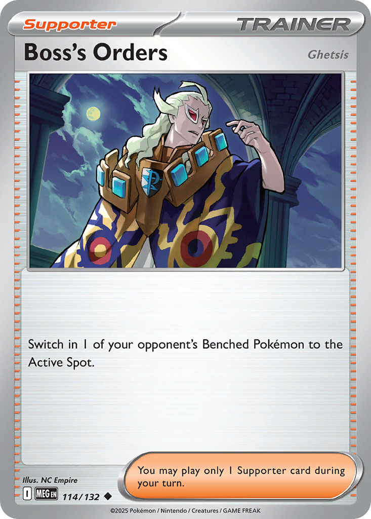 Boss's Orders - 114/132 - Normal - NM - Uncommon - Mega Evolution