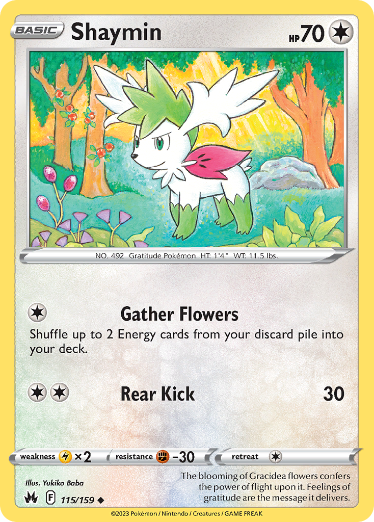 Shaymin - 115/159 - Normal - NM - Uncommon - Crown Zenith