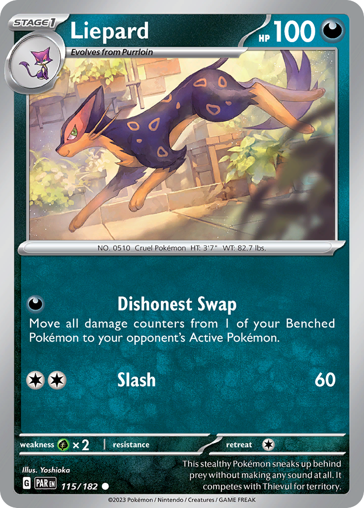 Liepard - 115/182 - Normal - NM - Common - Paradox Rift