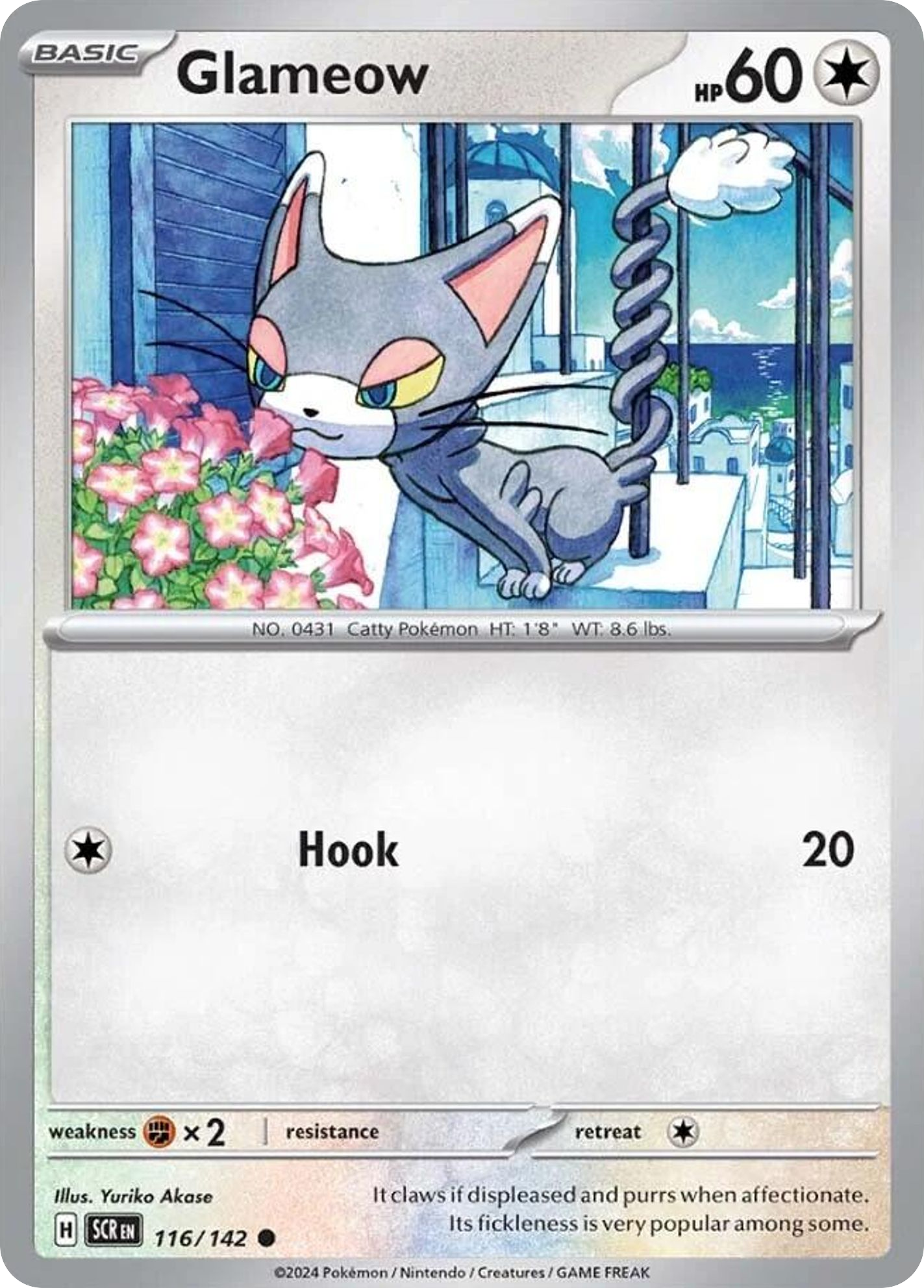 Glameow - 116/142 - Reverse Holofoil - NM - Common - Stellar Crown