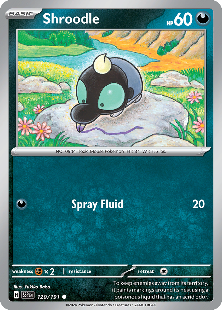 Shroodle - 120/191 - Normal - NM - Common - Surging Sparks