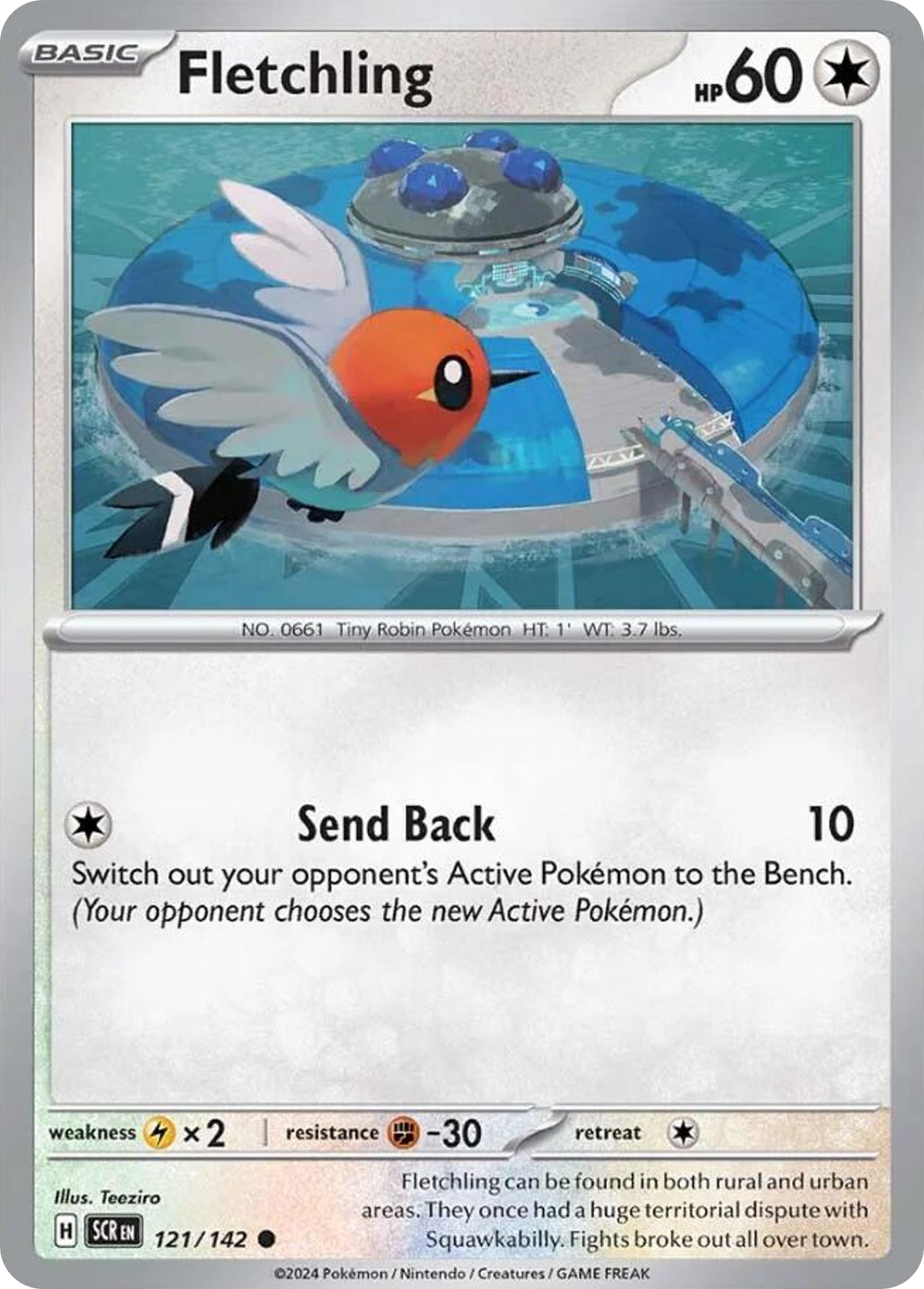 Fletchling - 121/142 - Reverse Holofoil - NM - Common - Stellar Crown