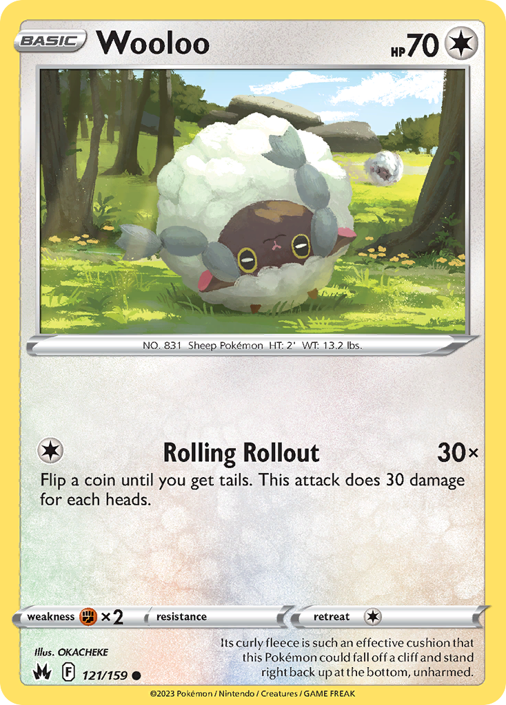 Wooloo - 121/159 - Normal - NM - Common - Crown Zenith
