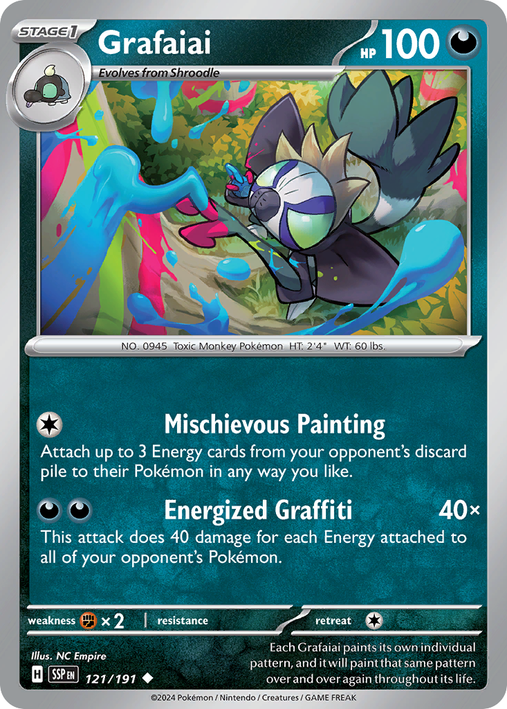Grafaiai - 121/191 - Reverse Holofoil - NM - Uncommon - Surging Sparks