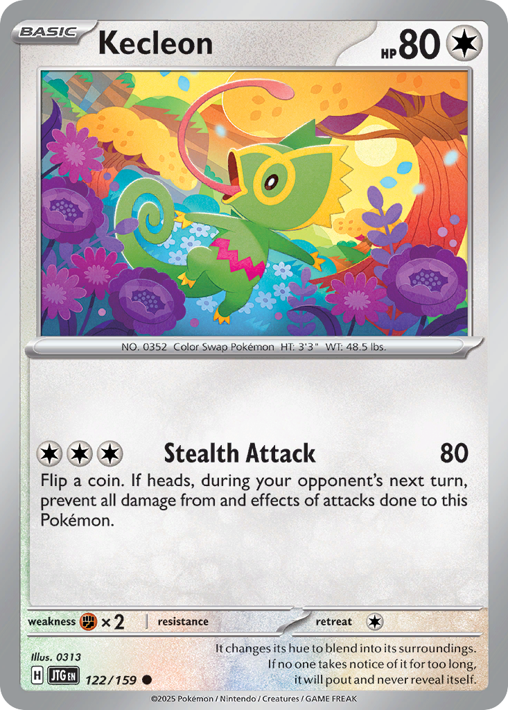 Kecleon - 122/159 - Reverse Holofoil - NM - Common - Journey Together