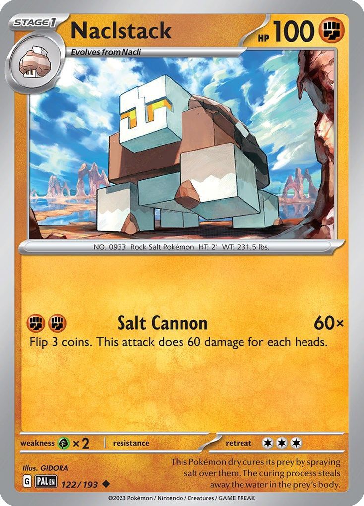 Naclstack - 122/193 - Reverse Holofoil - NM - Uncommon - Paldea Evolved