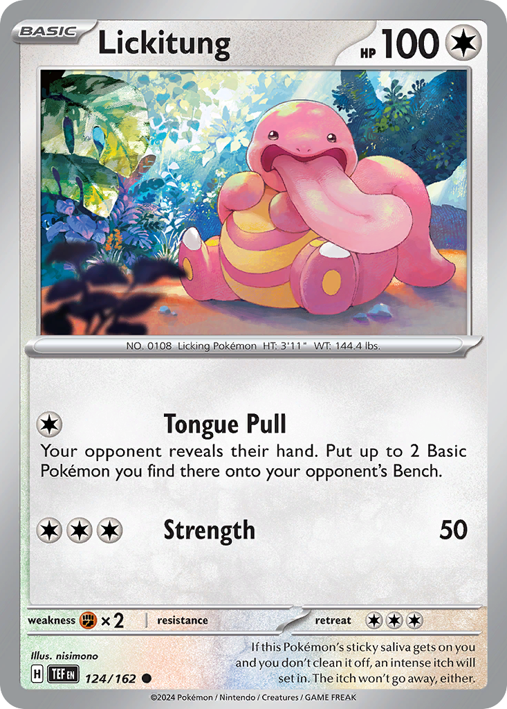 Lickitung - 124/162 - Reverse Holofoil - NM - Common - Temporal Forces