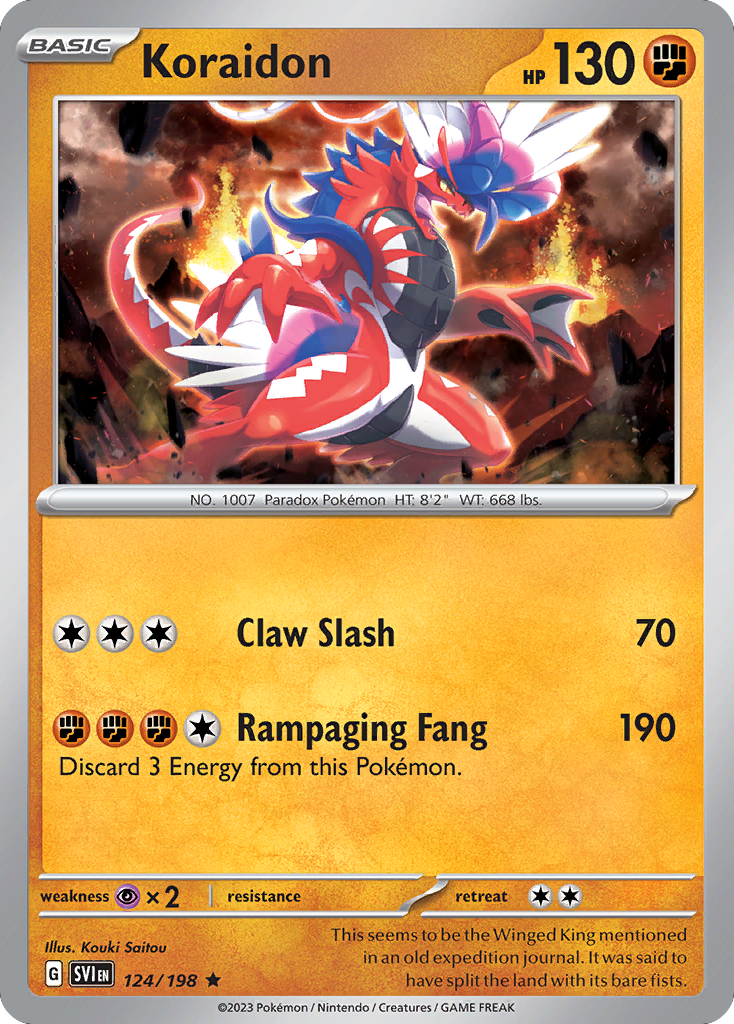 Koraidon - 124/198 - Holofoil - NM - Rare - Scarlet & Violet