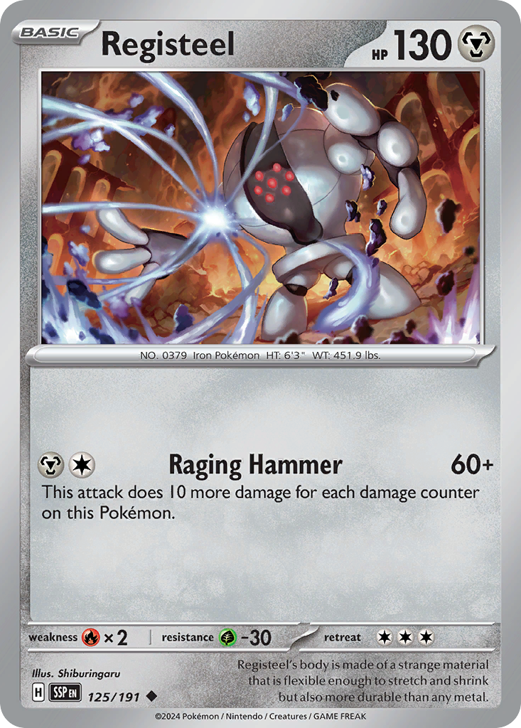 Registeel - 125/191 - Normal - NM - Uncommon - Surging Sparks