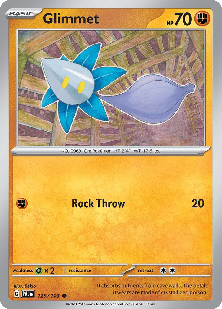 Glimmet - 125/193 - Reverse Holofoil - NM - Common - Paldea Evolved