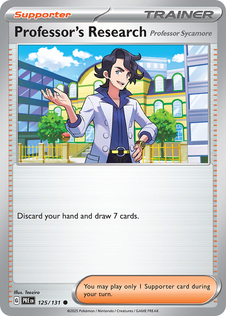 Professor's Research - 125/131 - Reverse Holofoil - NM - Common - Prismatic Evolutions