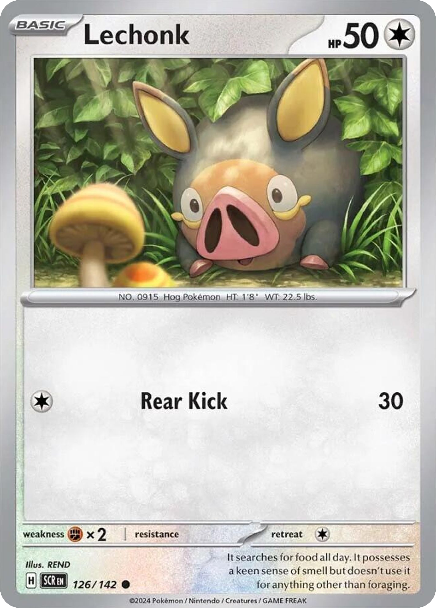 Lechonk - 126/142 - Reverse Holofoil - NM - Common - Stellar Crown