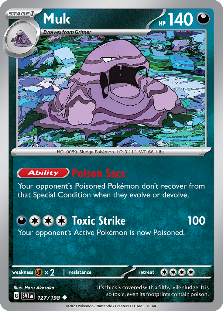 Muk - 127/198 - Reverse Holofoil - NM - Uncommon - Scarlet & Violet