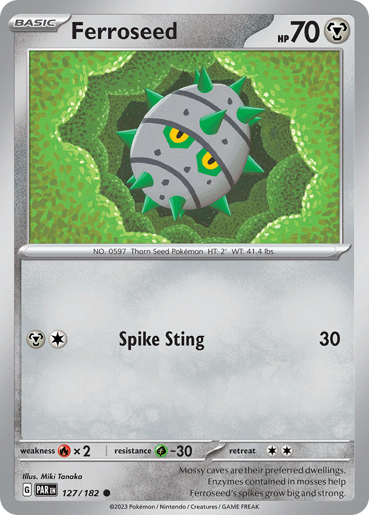 Ferroseed - 127/182 - Normal - NM - Common - Paradox Rift