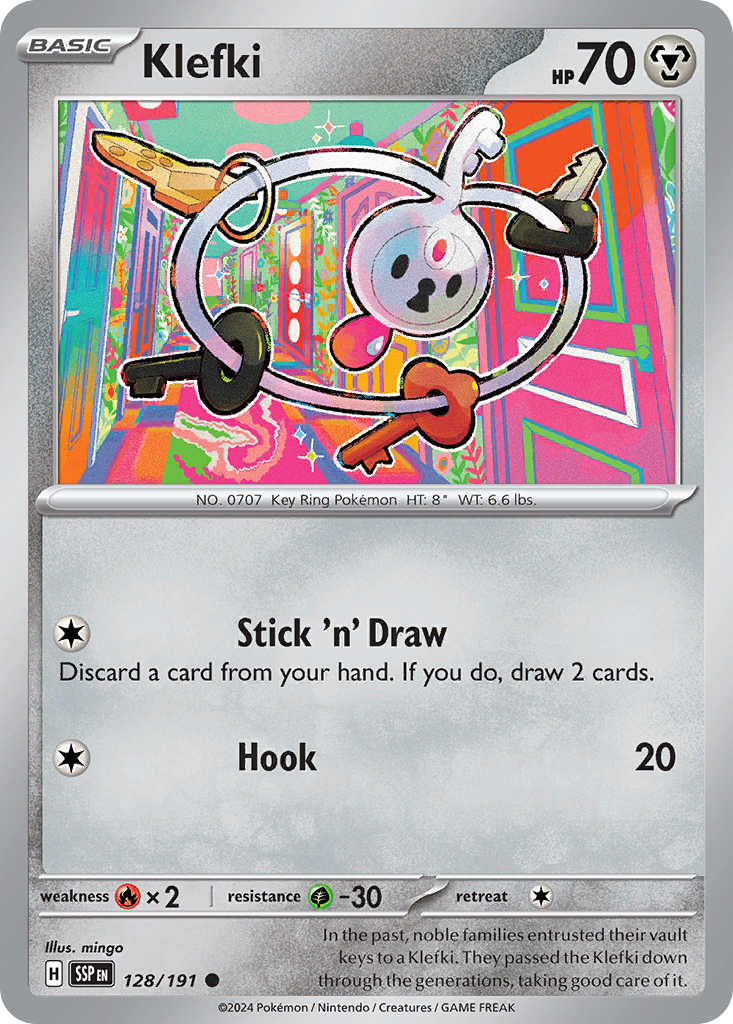 Klefki - 128/191 - Reverse Holofoil - NM - Common - Surging Sparks