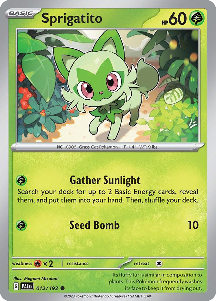 Sprigatito - 12/193 - Reverse Holofoil - NM - Common - Paldea Evolved