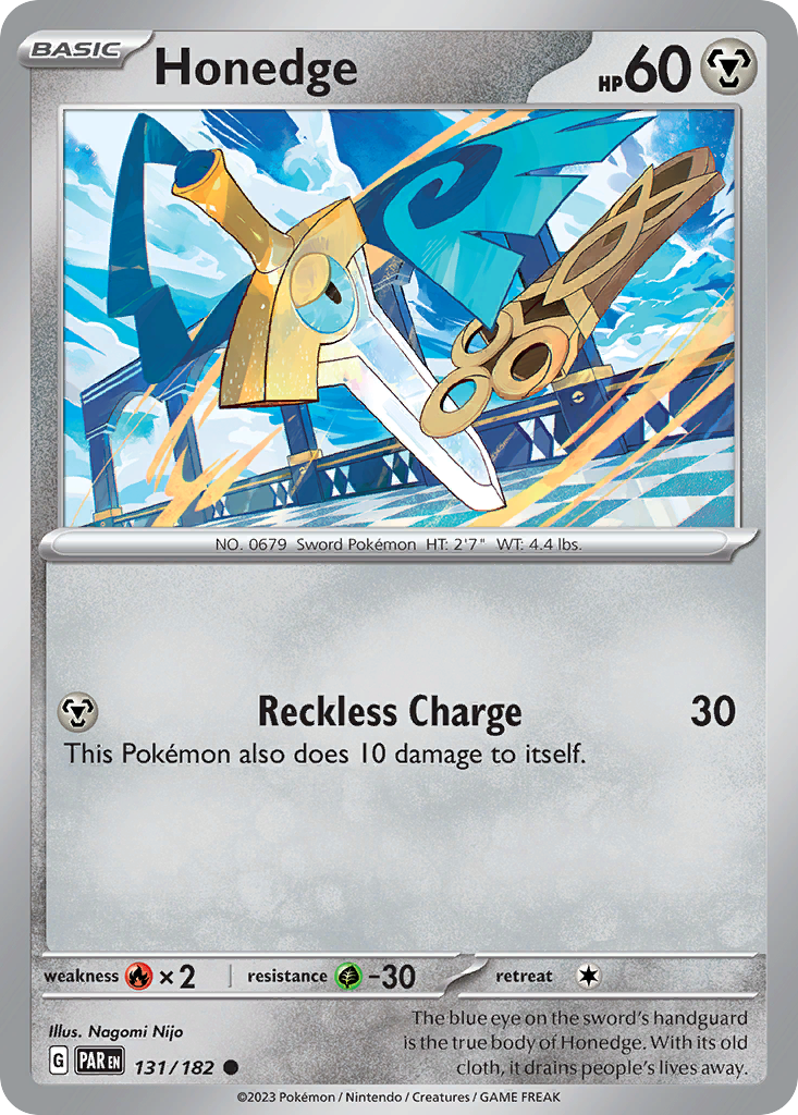 Honedge - 131/182 - Reverse Holofoil - NM - Common - Paradox Rift