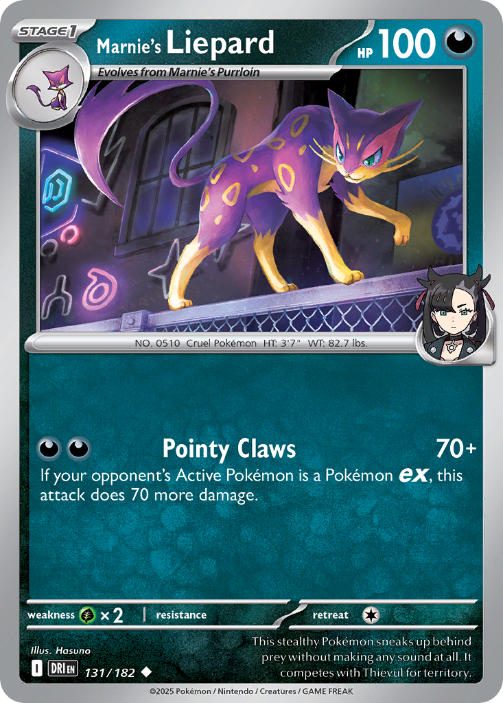 Marnie's Liepard - 131/182 - Normal - NM - Uncommon - Destined Rivals