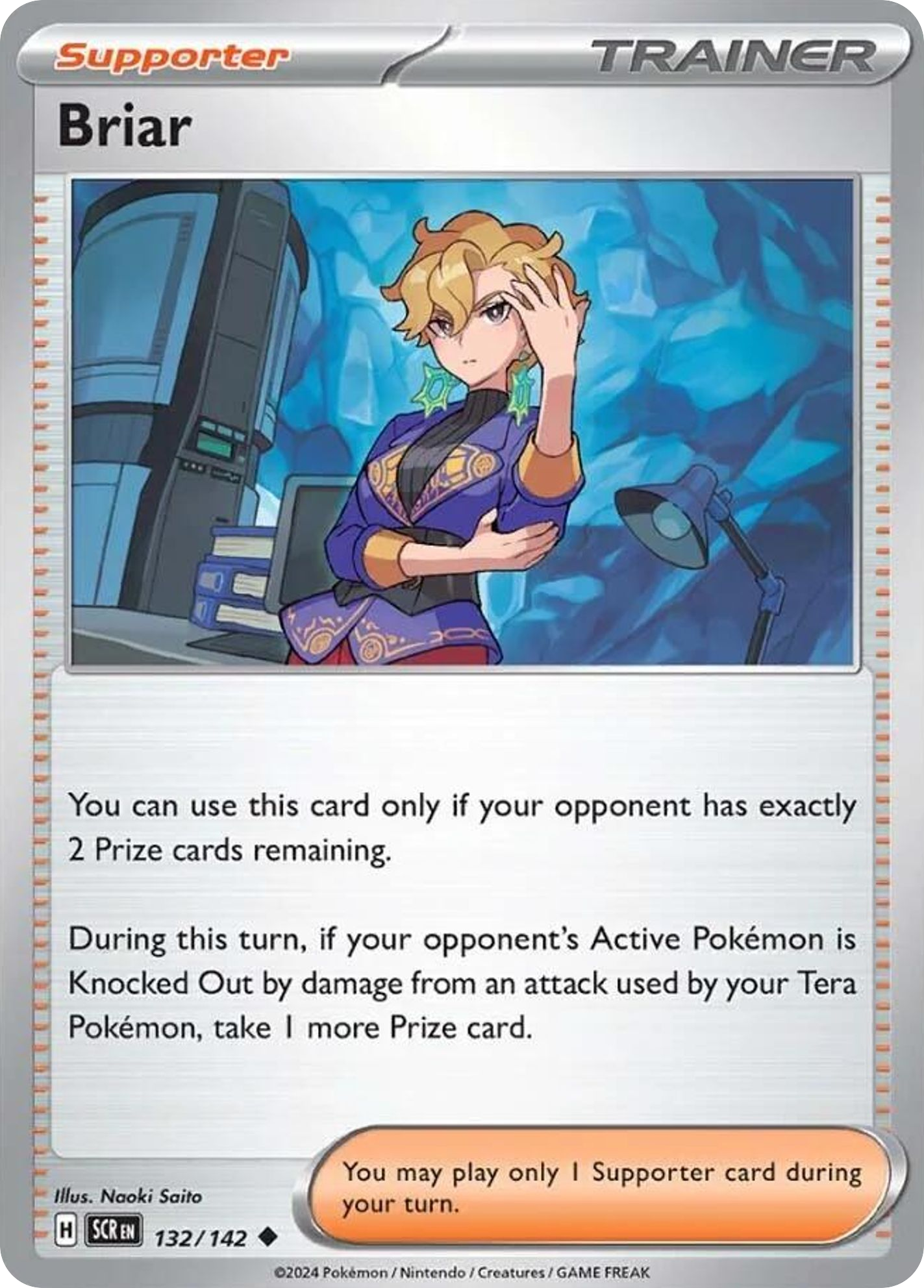 Briar - 132/142 - Reverse Holofoil - NM - Uncommon - Stellar Crown