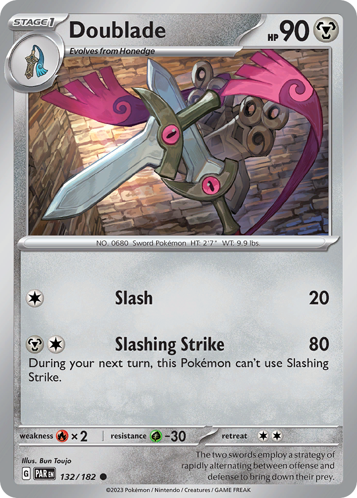 Doublade - 132/182 - Reverse Holofoil - NM - Common - Paradox Rift