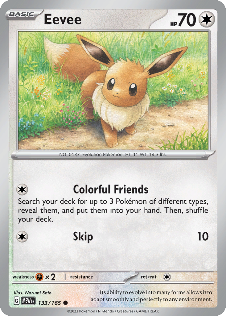 Eevee - 133/165 - Normal - NM - Common - 151