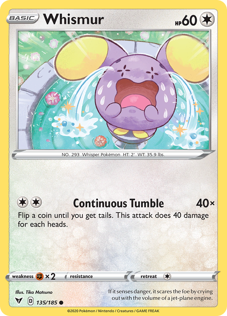 Whismur - 135/185 - Normal - NM - Common - Vivid Voltage
