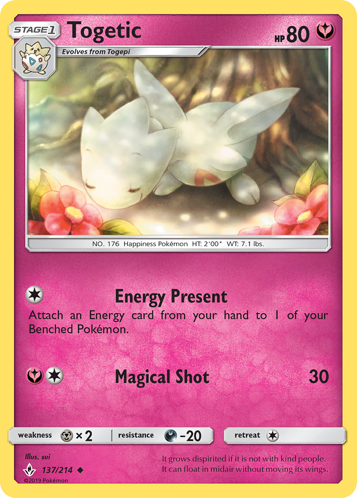 Togetic - 137/214 - Normal - NM - Uncommon - Unbroken Bonds