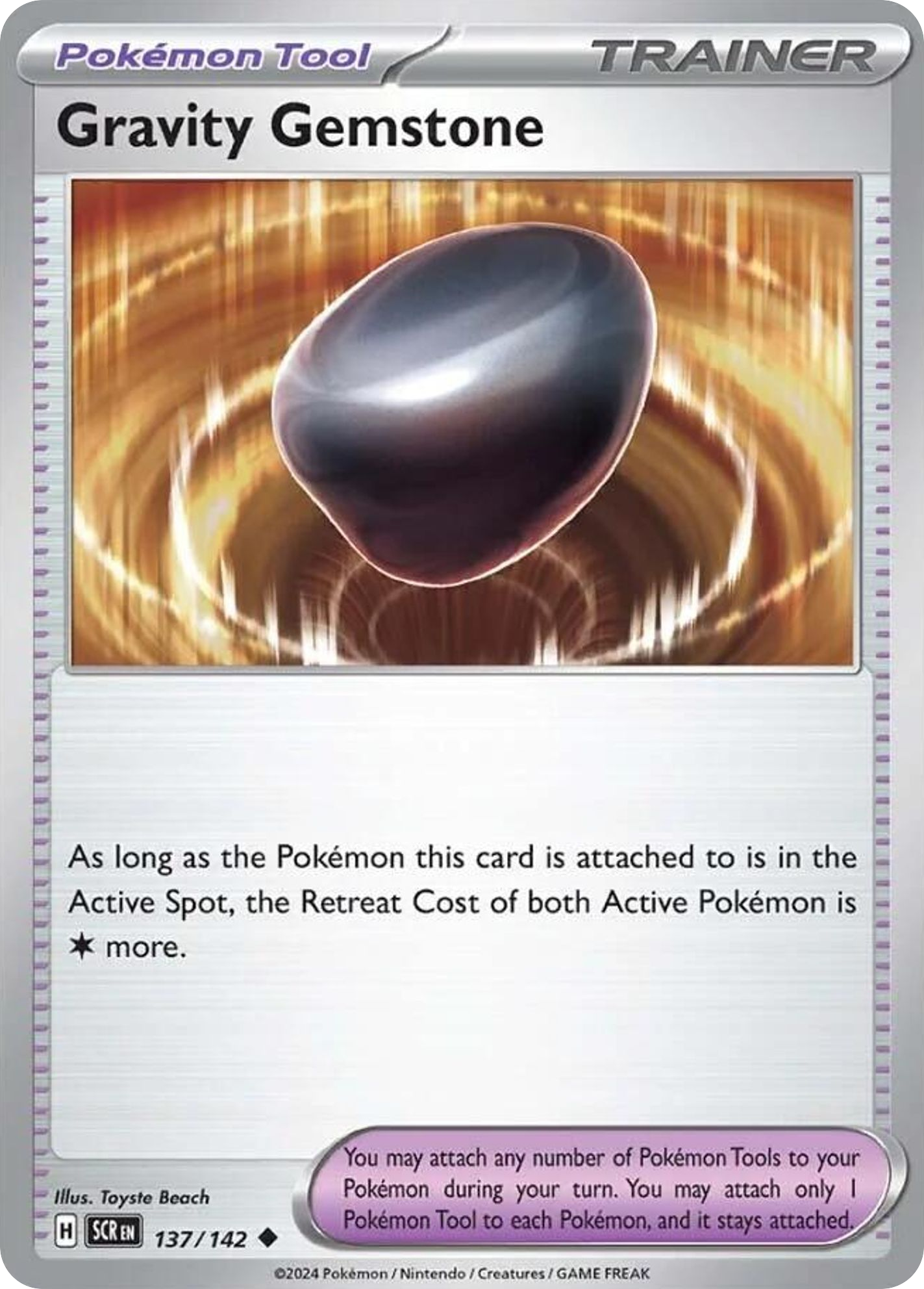 Gravity Gemstone - 137/142 - Normal - NM - Uncommon - Stellar Crown