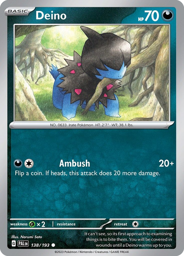 Deino - 138/193 - Normal - NM - Common - Paldea Evolved