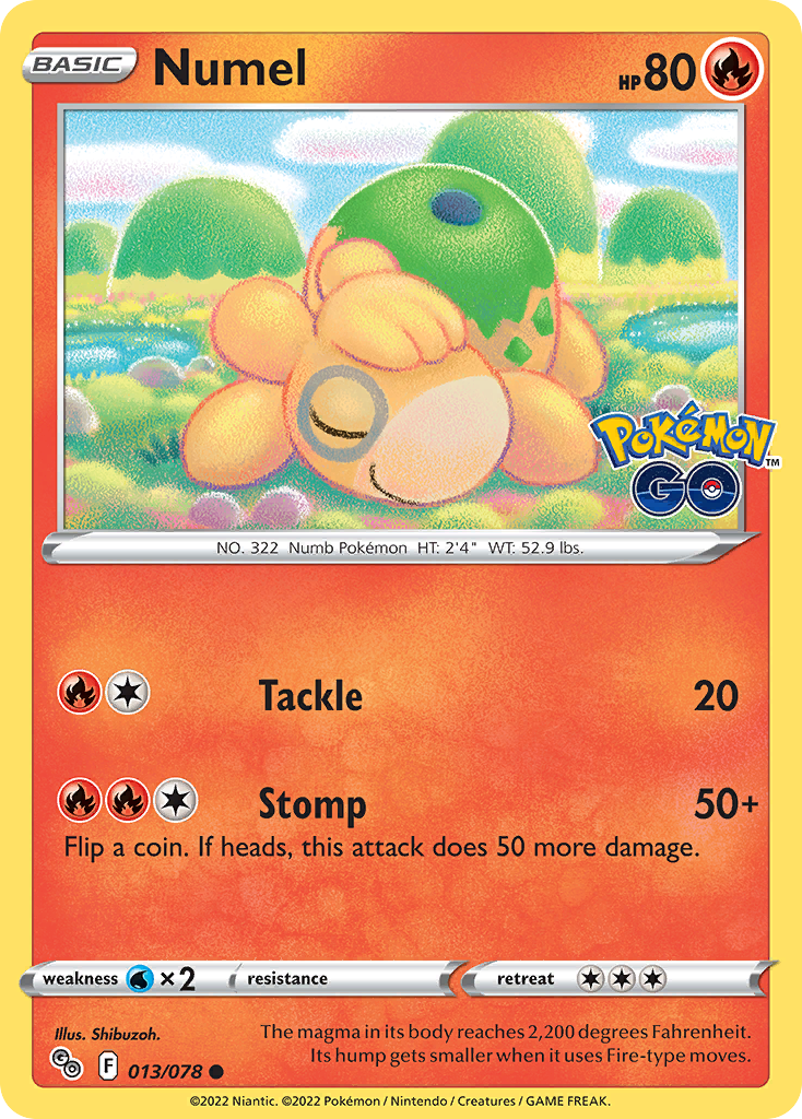 Numel - 13/78 - Normal - NM - Common - Pokémon GO