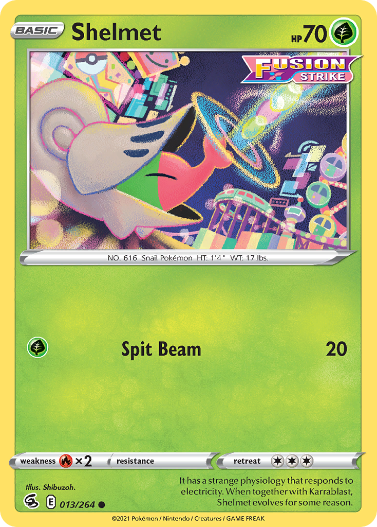 Shelmet - 13/264 - Normal - NM - Common - Fusion Strike