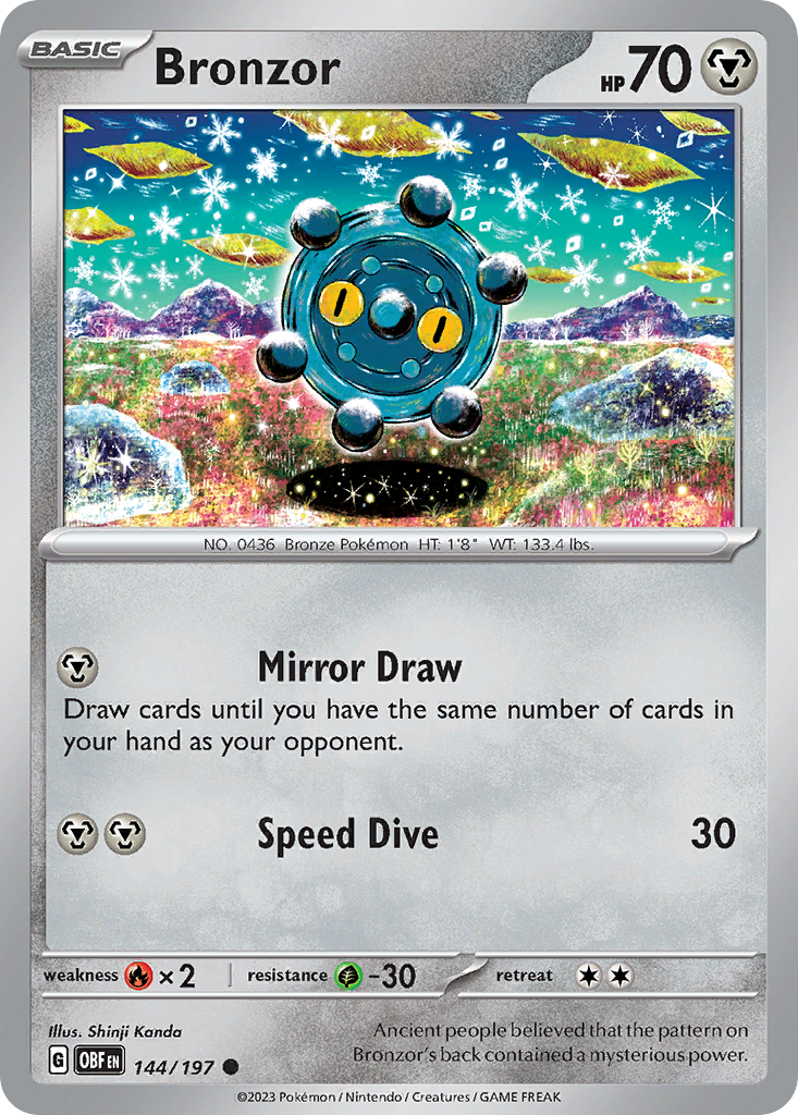 Bronzor - 144/197 - Normal - NM - Common - Obsidian Flames