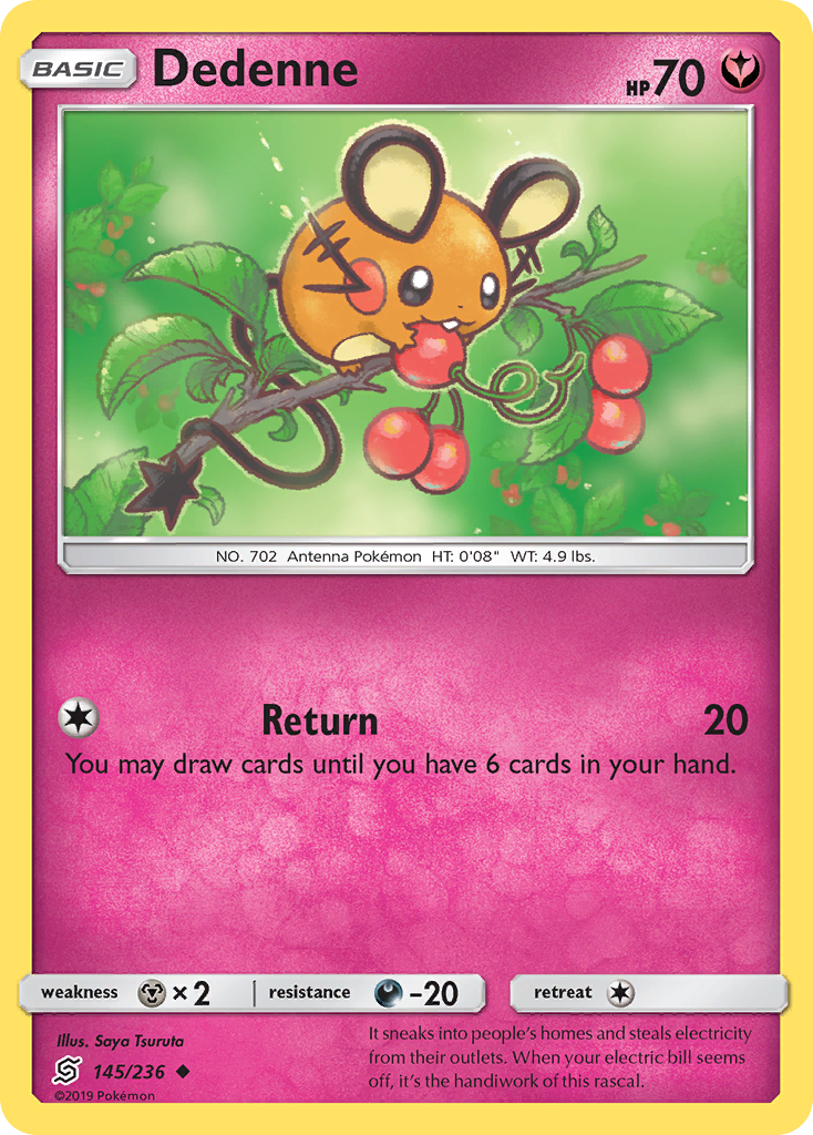 Dedenne - 145/236 - Normal - NM - Uncommon - Unified Minds