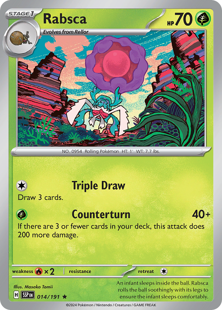 Rabsca - 14/191 - Reverse Holofoil - NM - Rare - Surging Sparks