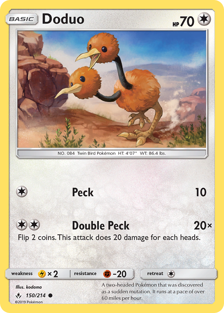 Doduo - 150/214 - Normal - NM - Common - Unbroken Bonds
