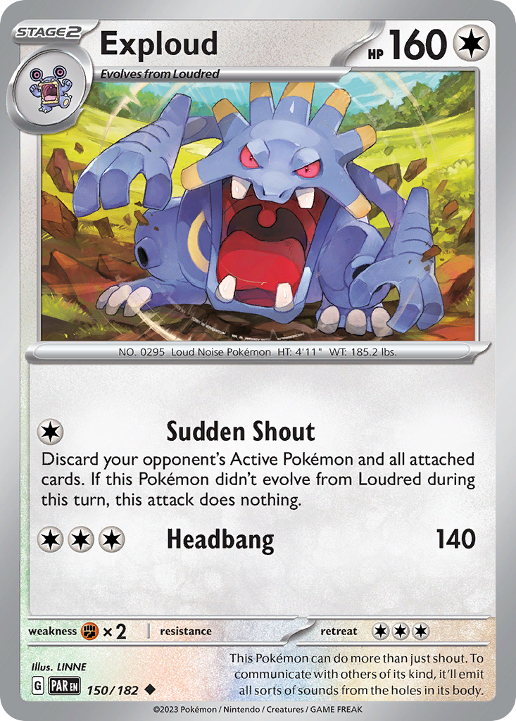 Exploud - 150/182 - Normal - NM - Uncommon - Paradox Rift