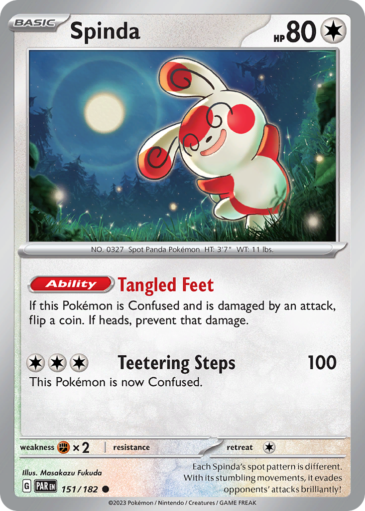 Spinda - 151/182 - Normal - NM - Common - Paradox Rift