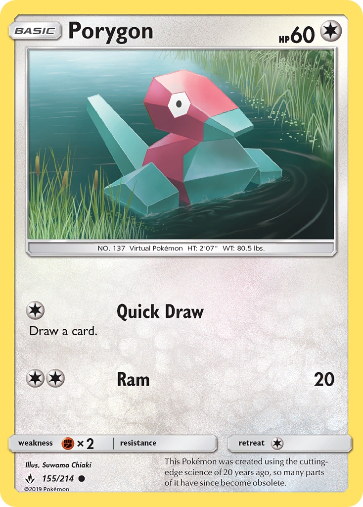 Porygon - 155/214 - Normal - NM - Common - Unbroken Bonds